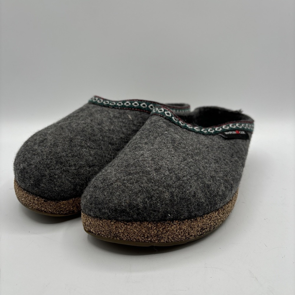 Haflinger Gz Classic Grizzly Wool Clogs Women's Size 41 Slippers Gray